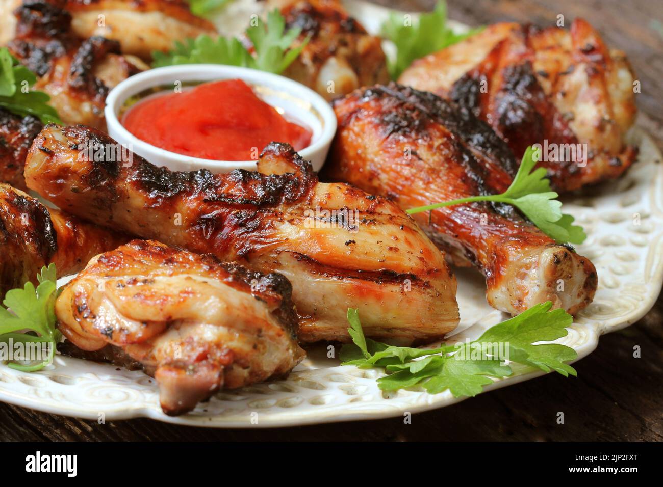 chicken meat, hähnchenschlegel, chicken meats Stock Photo - Alamy