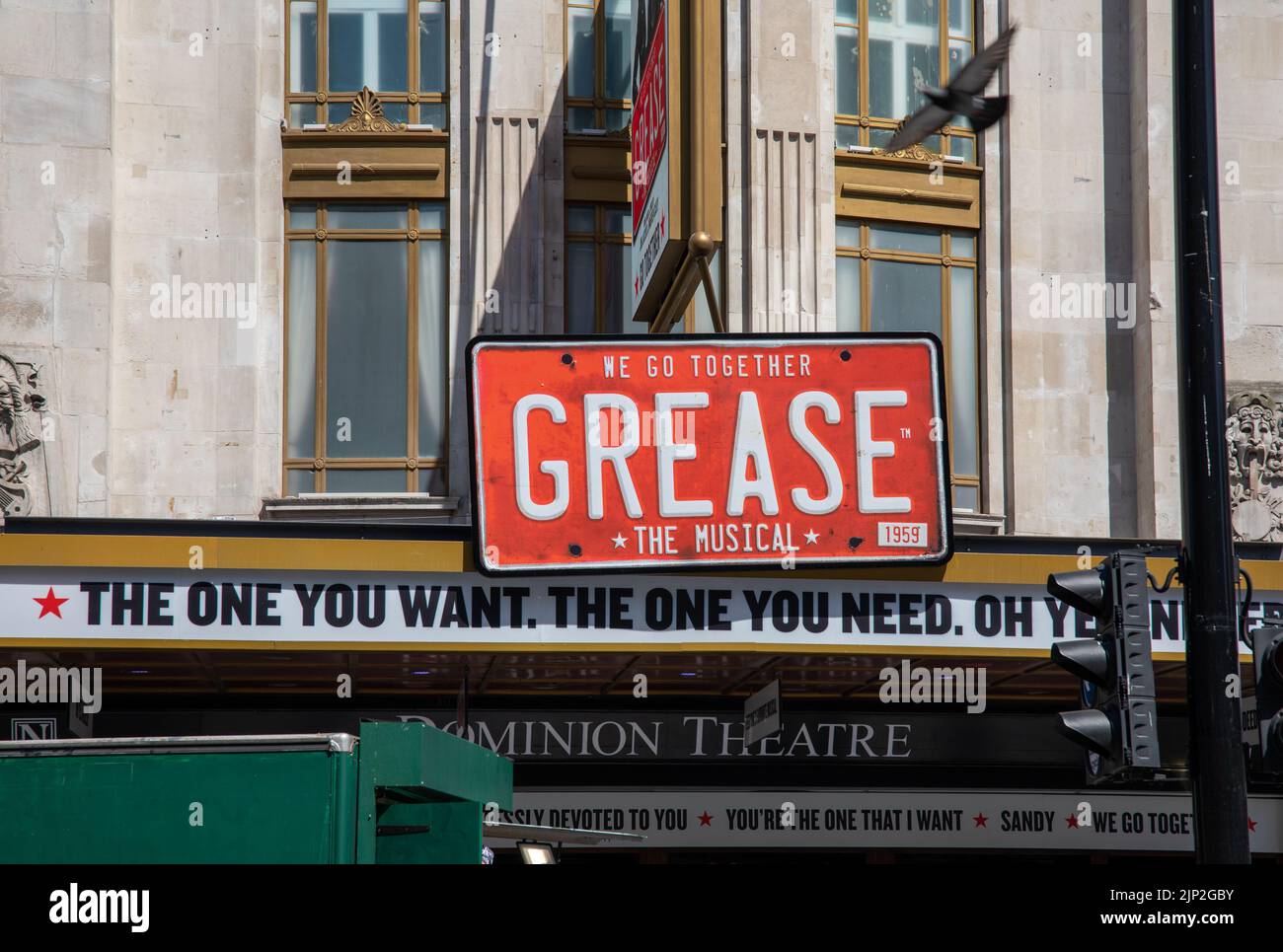 The musical Grease at the Dominion theatre in London, United Kingdom