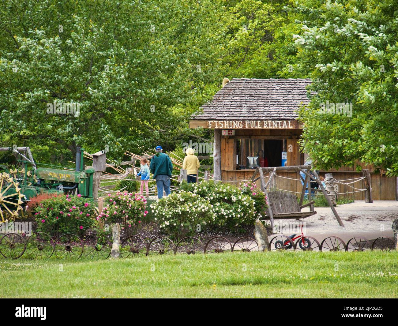 the Fishing pole rental at Deanna Rose Children's Farmstead in Overland