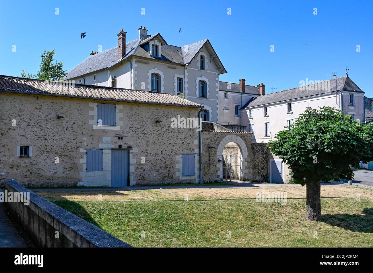 The mansion of the author Julien-Gracq is today a museum at Saint-Florent-le-Vieil Stock Photo