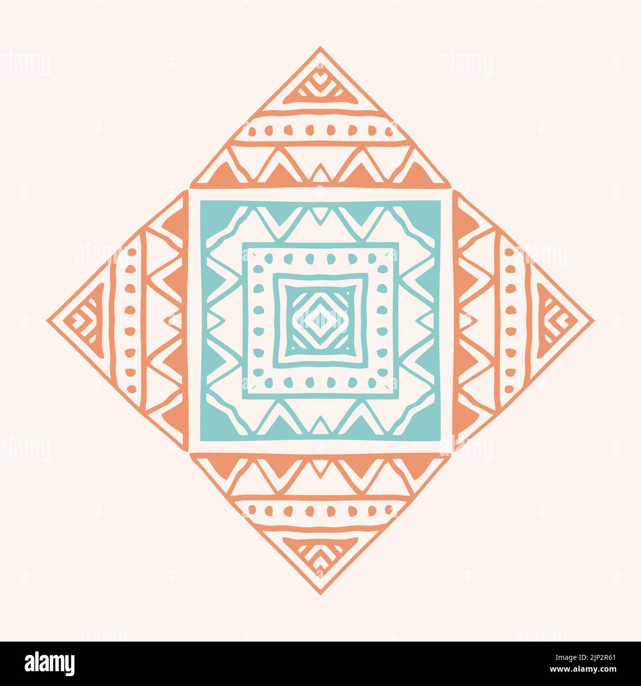 Vector colorful decorative ethnic pattern stock illustration Stock ...