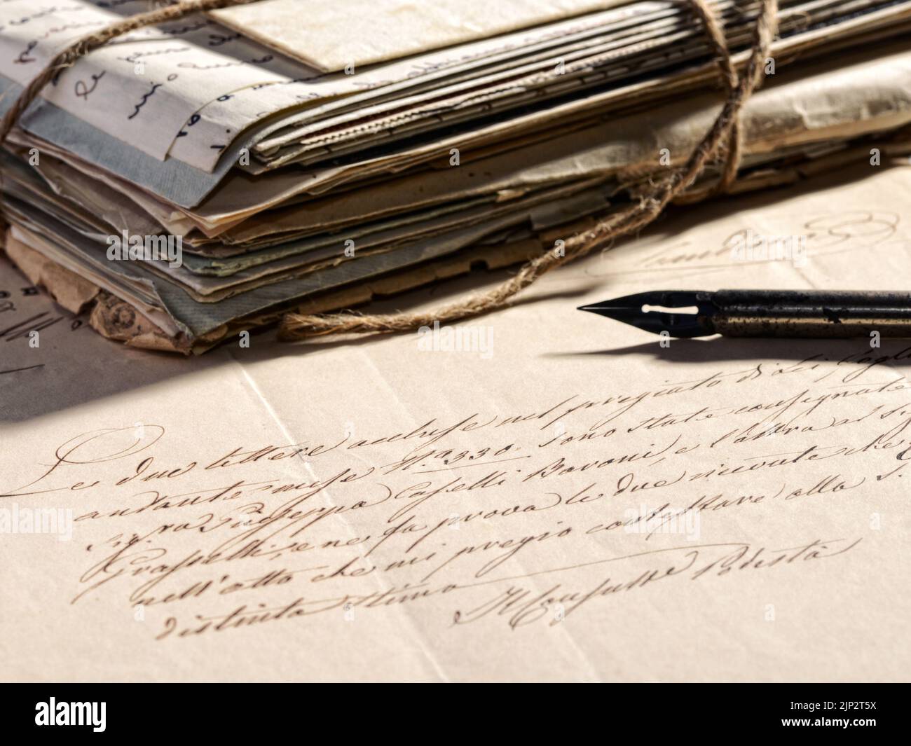 correspondence, pen, cursive, correspondences, pens, cursives Stock Photo