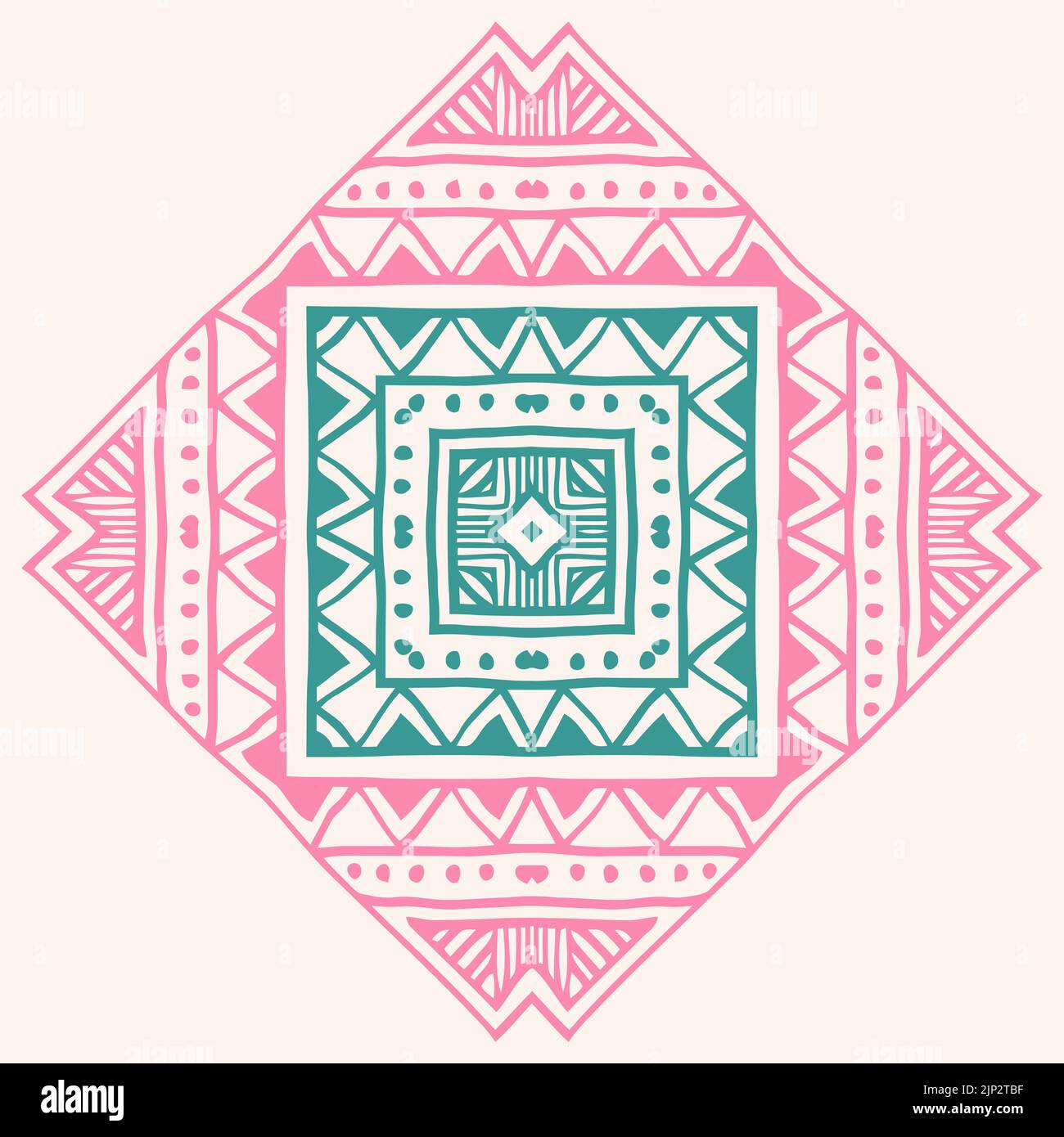 Vector colorful decorative ethnic pattern stock illustration Stock ...
