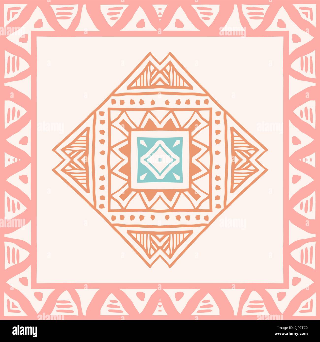 Vector colorful decorative ethnic pattern stock illustration Stock ...