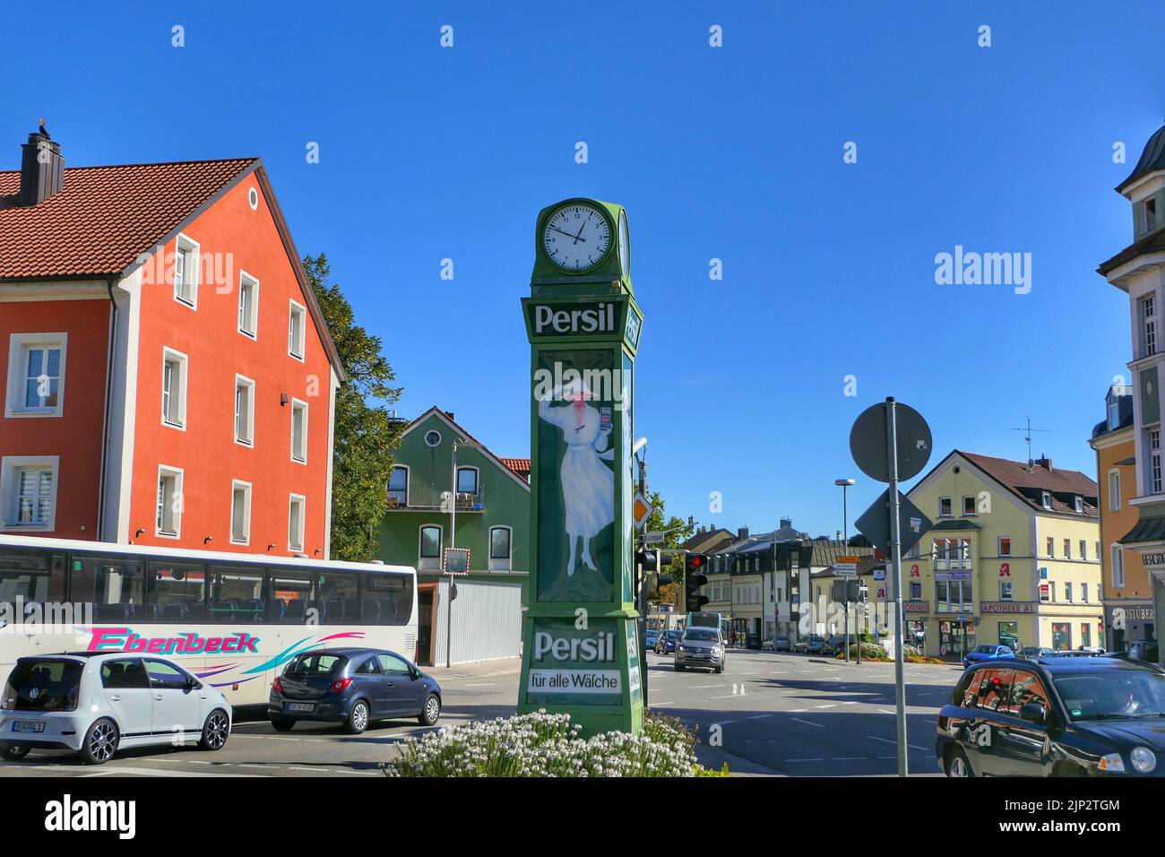 Picture shows Street and Cityphotography of Straubing in Bavaria, Germany Stock Photo