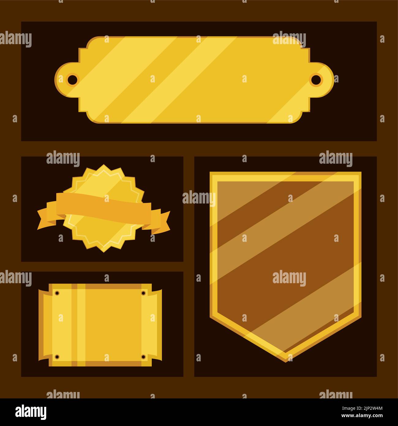 icon collection gold labels Stock Vector Image & Art - Alamy