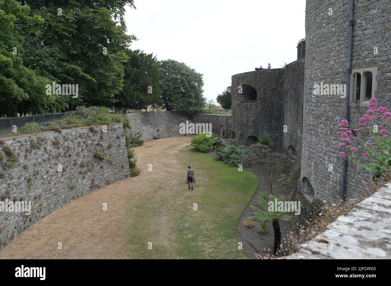 Dry moat at an Artillery Fort in the UK Stock Photo Alamy