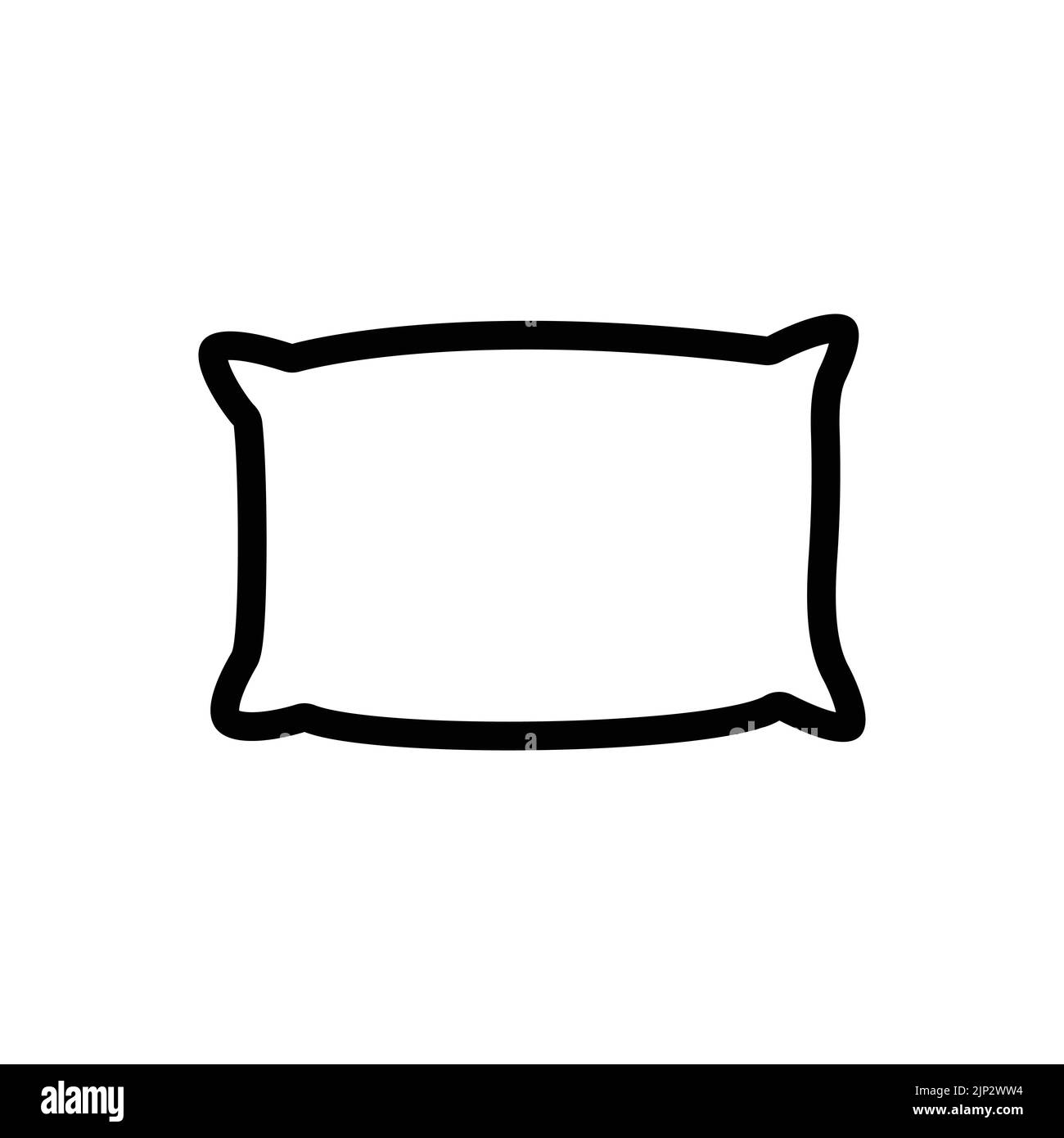 Pillow icon vector flat style trendy. Plump pillow for sleeping. Linear icon of night sleep and rest. Stock Vector