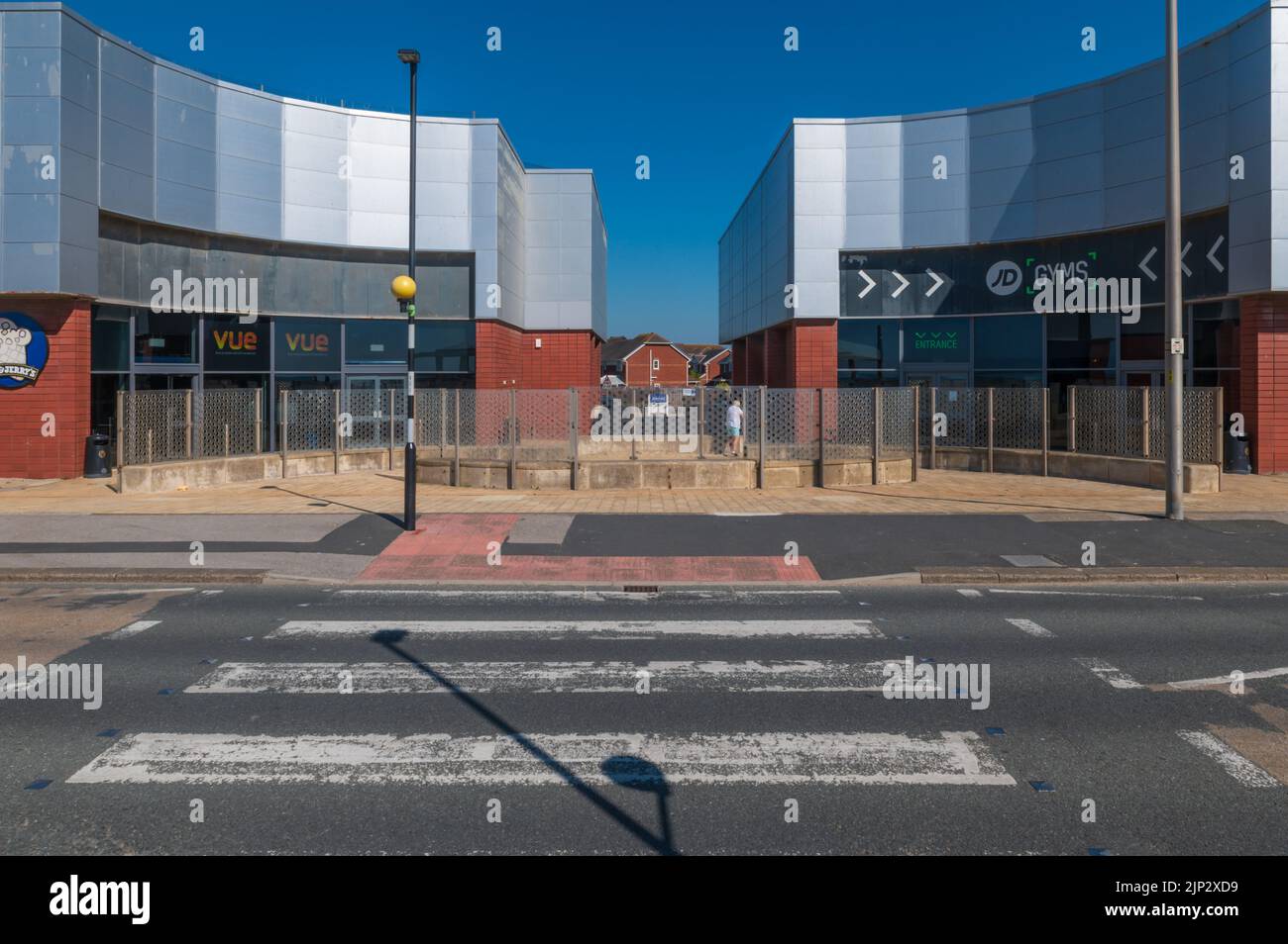 The Vue Cinema and JD Gyms on ThorntonCleveleys promenade, Lancashire