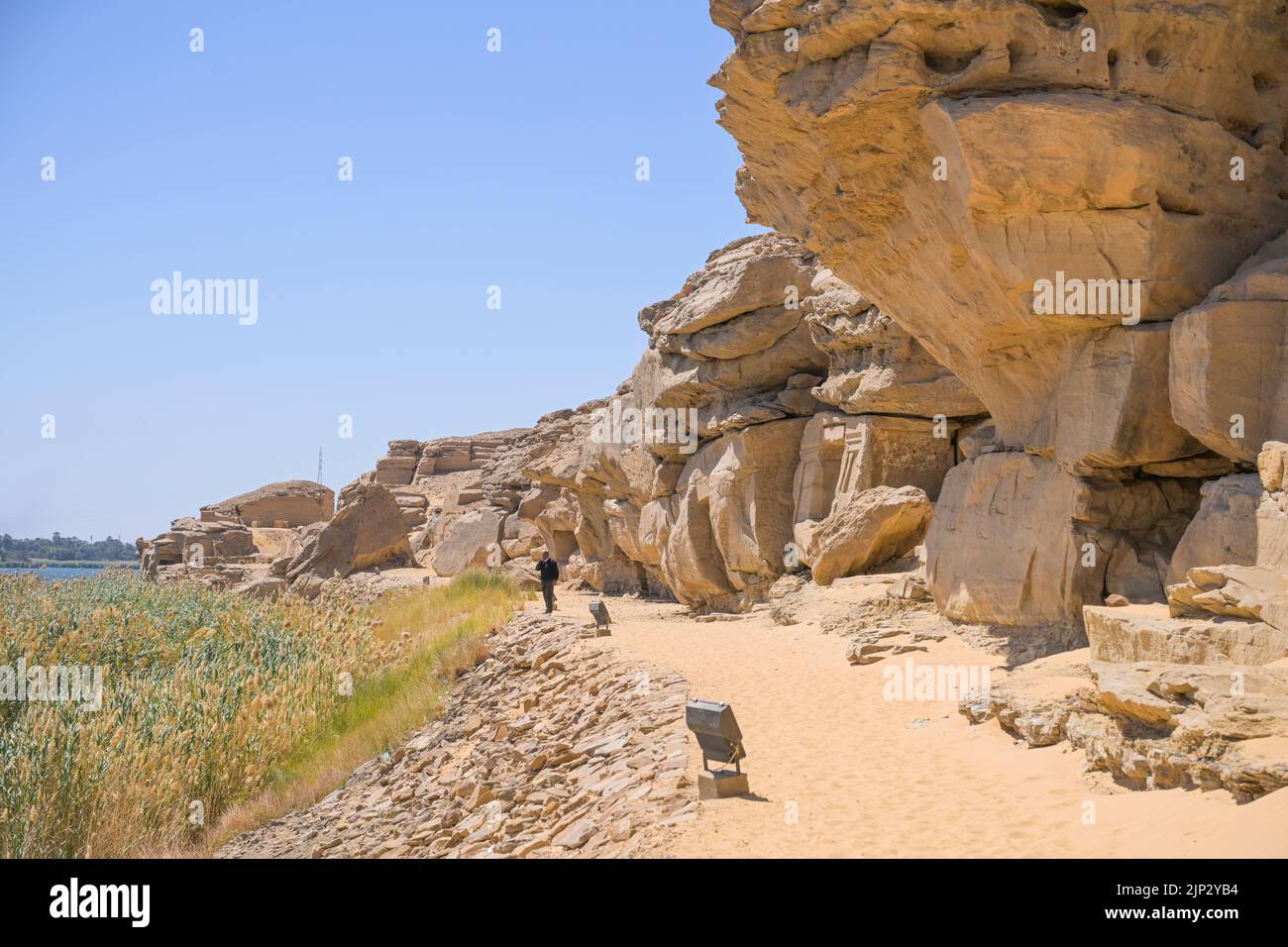 Sandstein-Steinbruch Dschabal as-Silsila, Ägypten Stock Photo