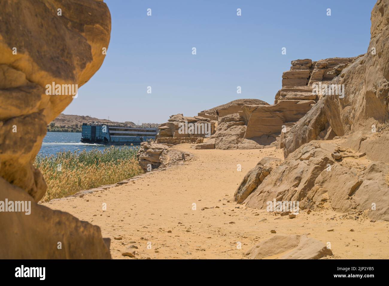 Sandstein-Steinbruch Dschabal as-Silsila, Ägypten Stock Photo