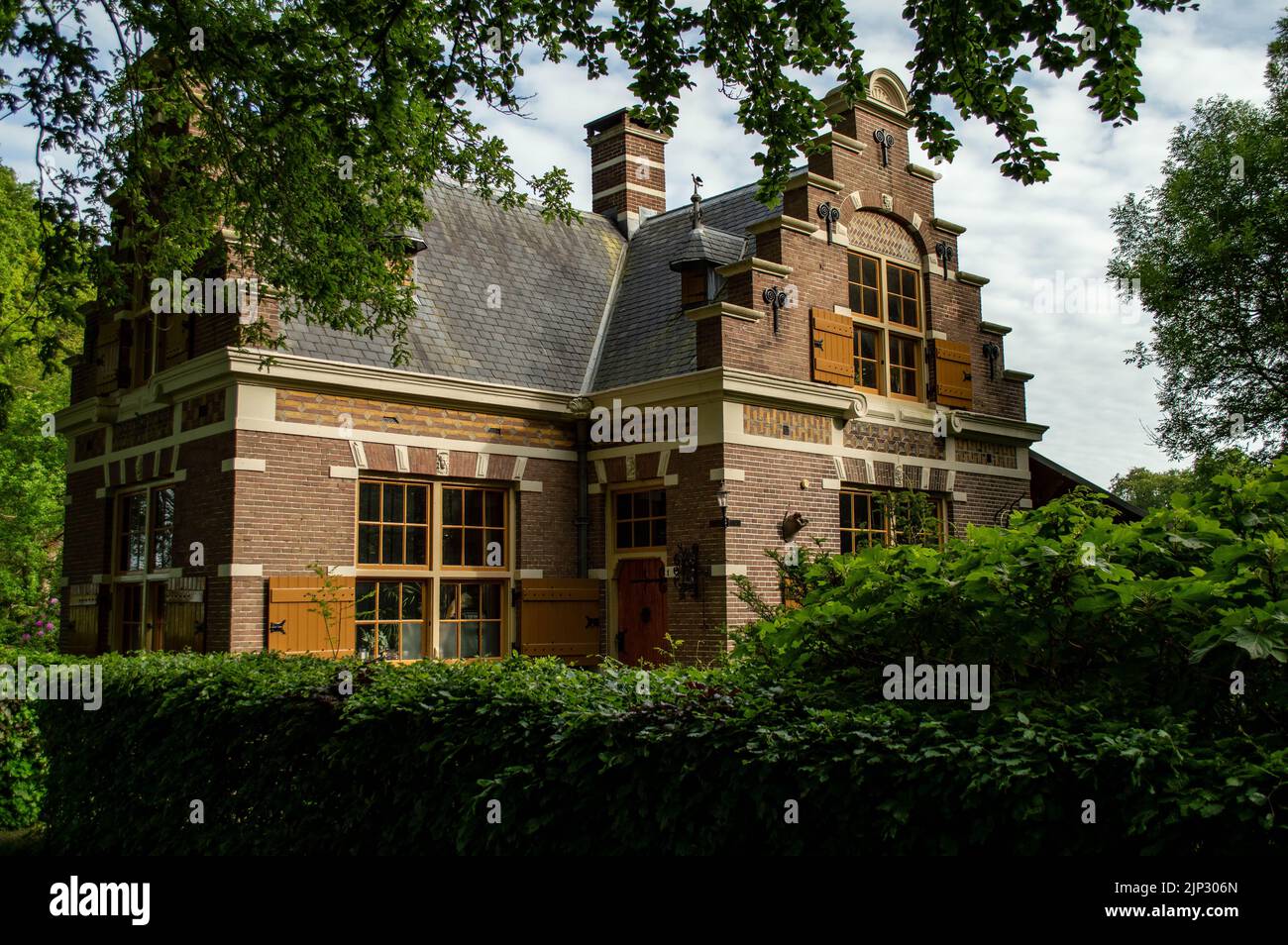A traditional house in a rural area in the Netherlands, Voorschoten Stock Photo