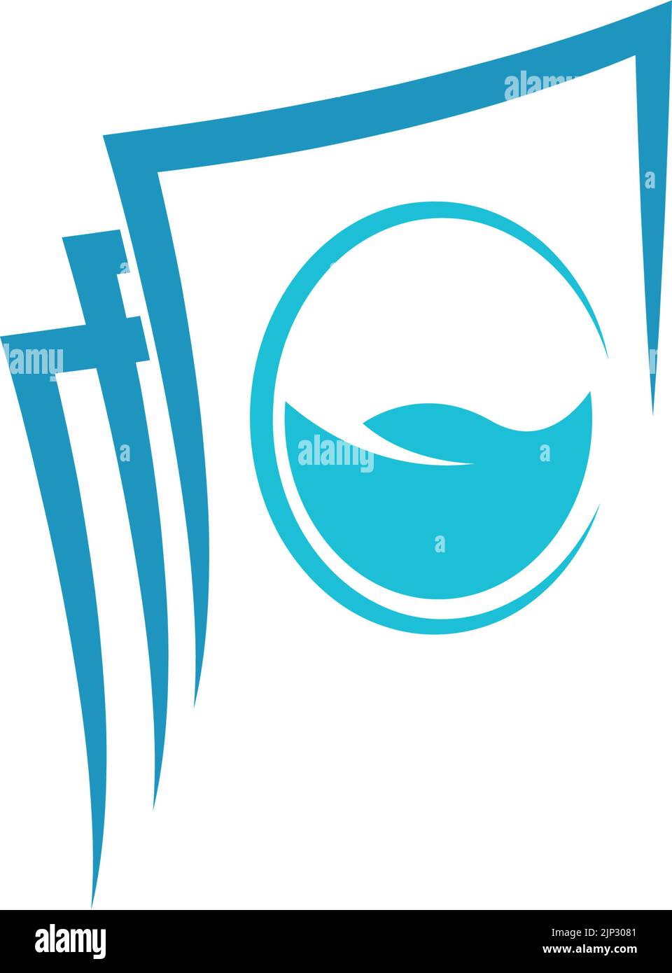 Laundry, clothes washing icon logo illustration t Stock Vector