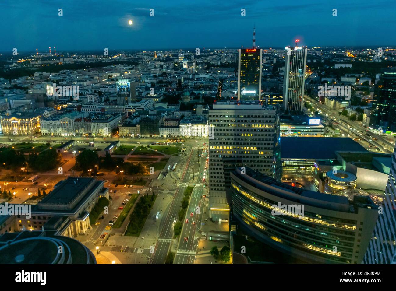 Warsaw, Poland, Modern Architecture, Business Center, City Center Stock Photo