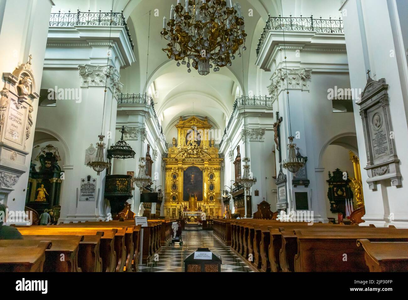 Warsaw, Poland, Polish Catholic Church Holy Cross Basilica, , interiors Stock Photo