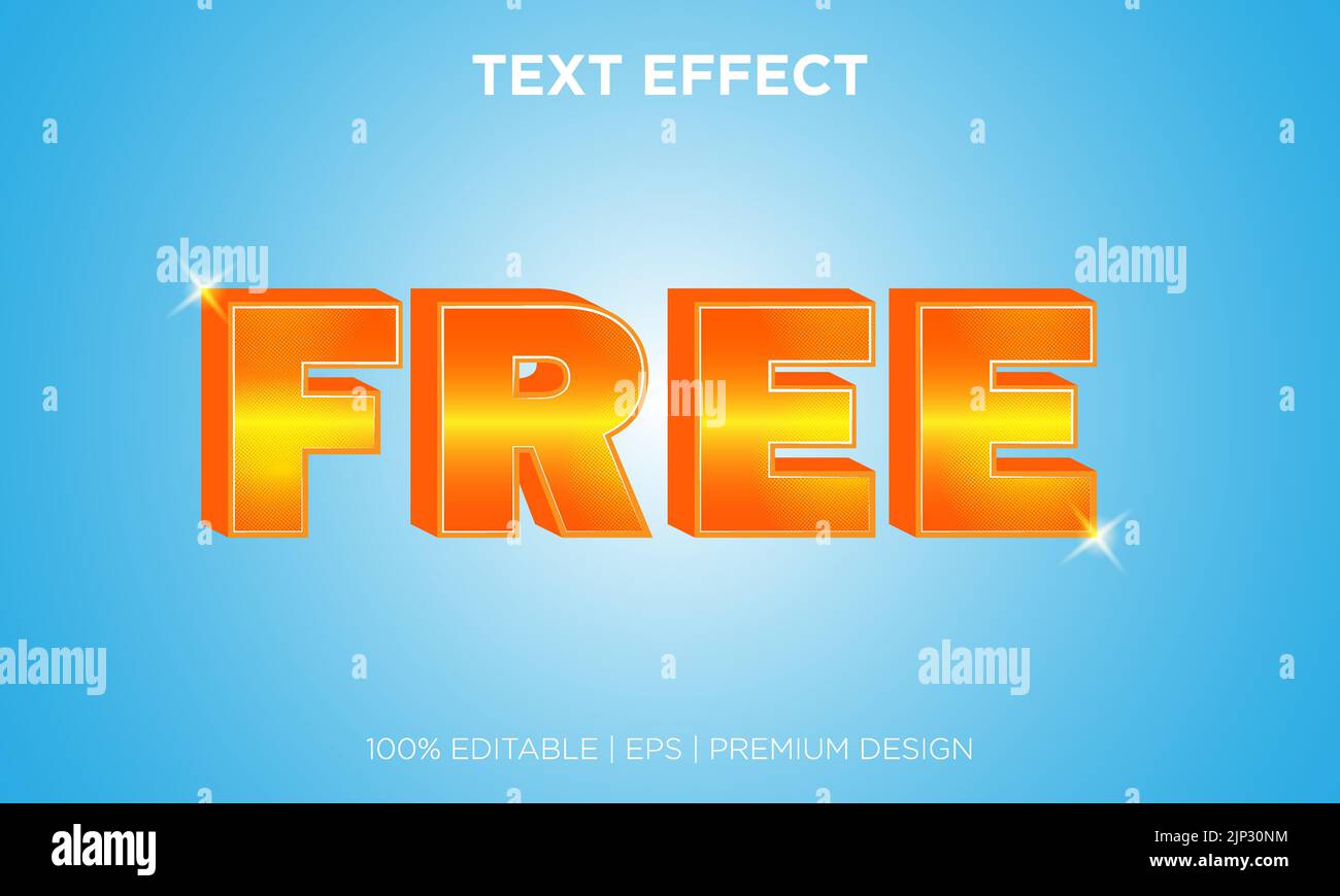 The word free on a light blue background with placeholder text Stock