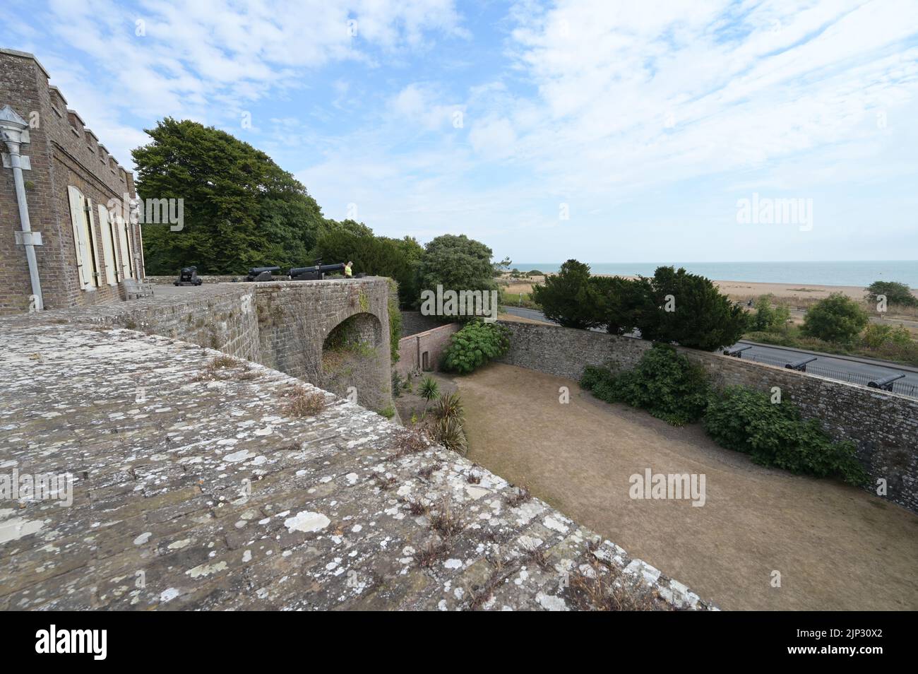 Dry moat at an Artillery Fort in the UK Stock Photo Alamy