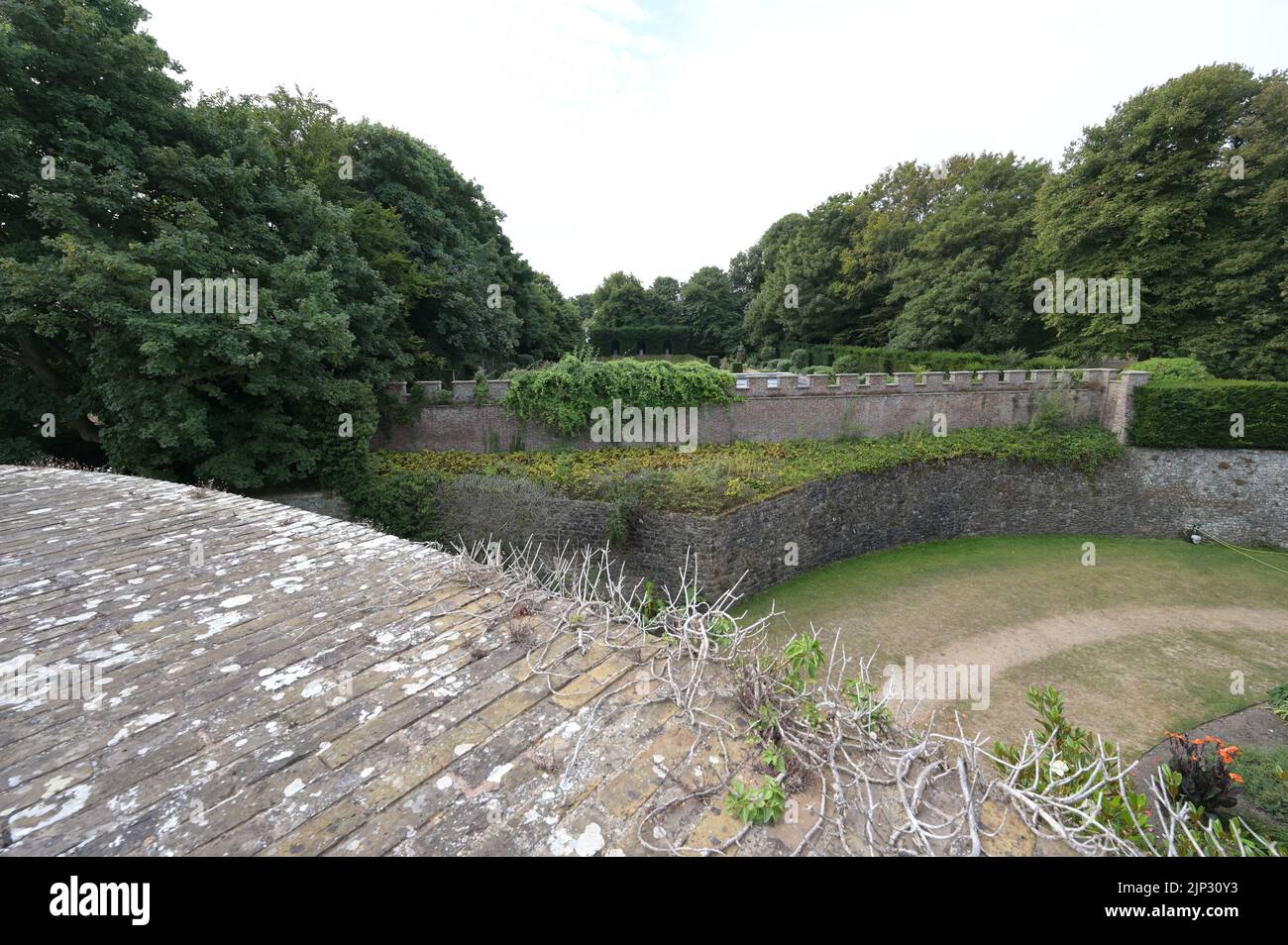 Dry moat at an Artillery Fort in the UK Stock Photo Alamy