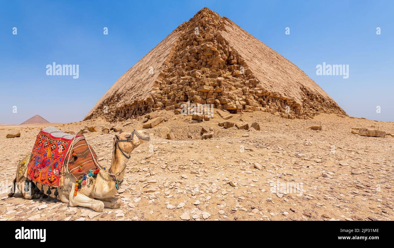 The Bent Pyramid of Sneferu, Dashur, Egypt. Stock Photo