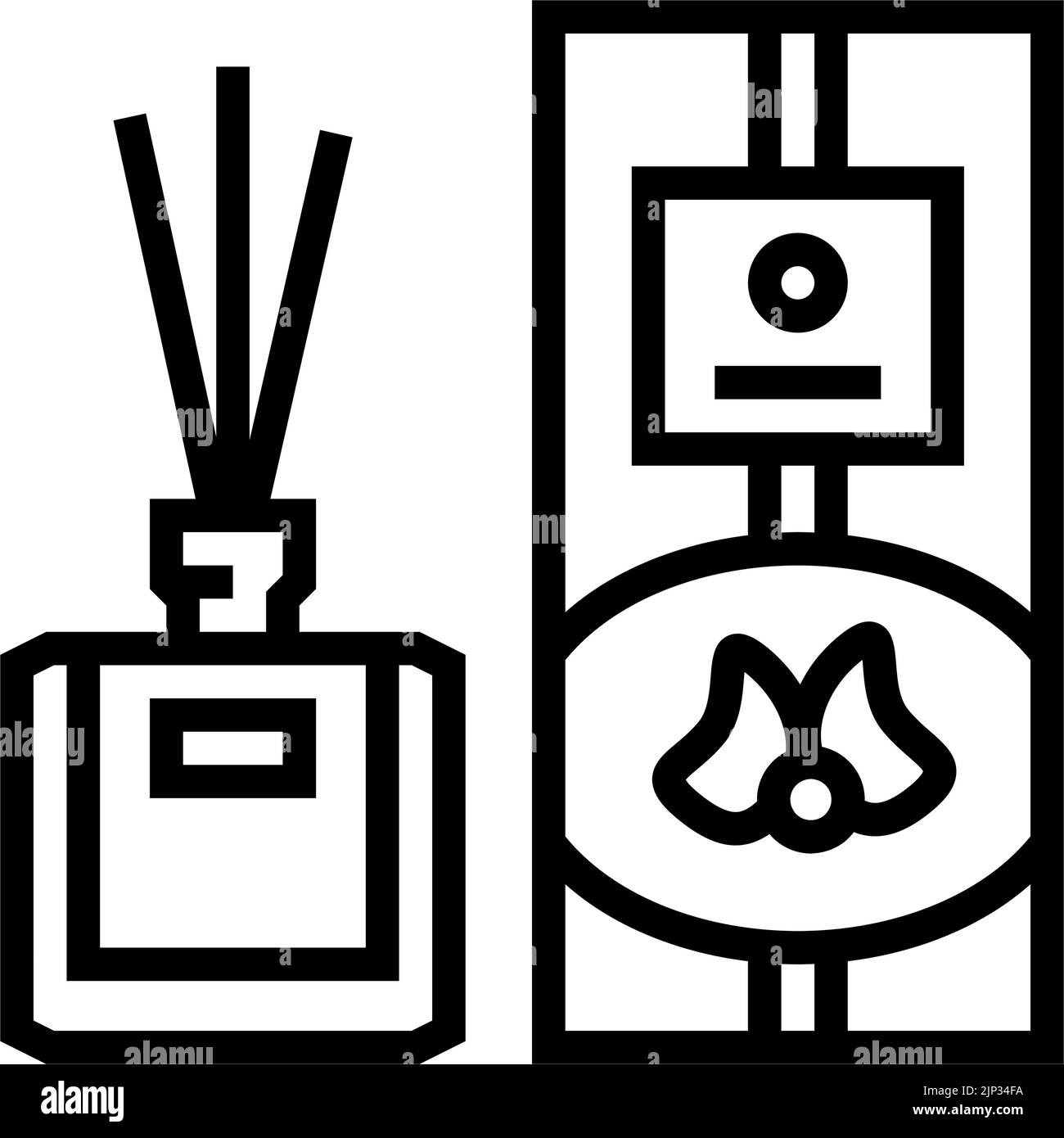 diffuser sticks bottle perfume line icon vector illustration Stock ...