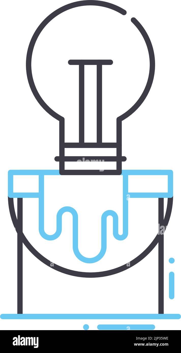 art idea line icon, outline symbol, vector illustration, concept sign ...