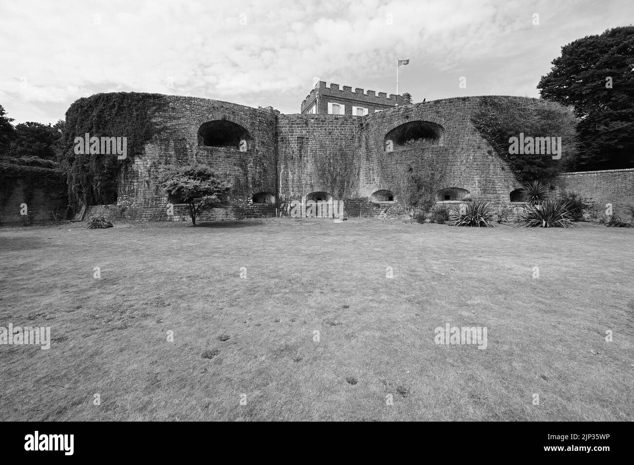 Dry moat at an Artillery Fort in the UK Stock Photo Alamy