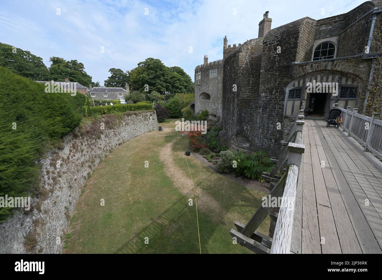 Dry moat at an Artillery Fort in the UK Stock Photo Alamy