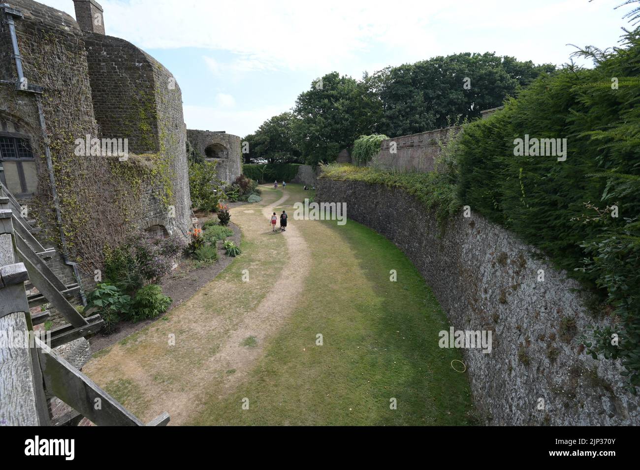 Dry moat at an Artillery Fort in the UK Stock Photo Alamy