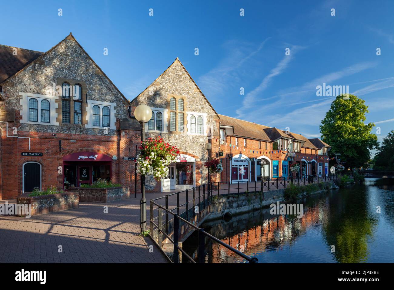 Summer morning on the Maltings in Salisbury, Wiltshire, England. Stock Photo