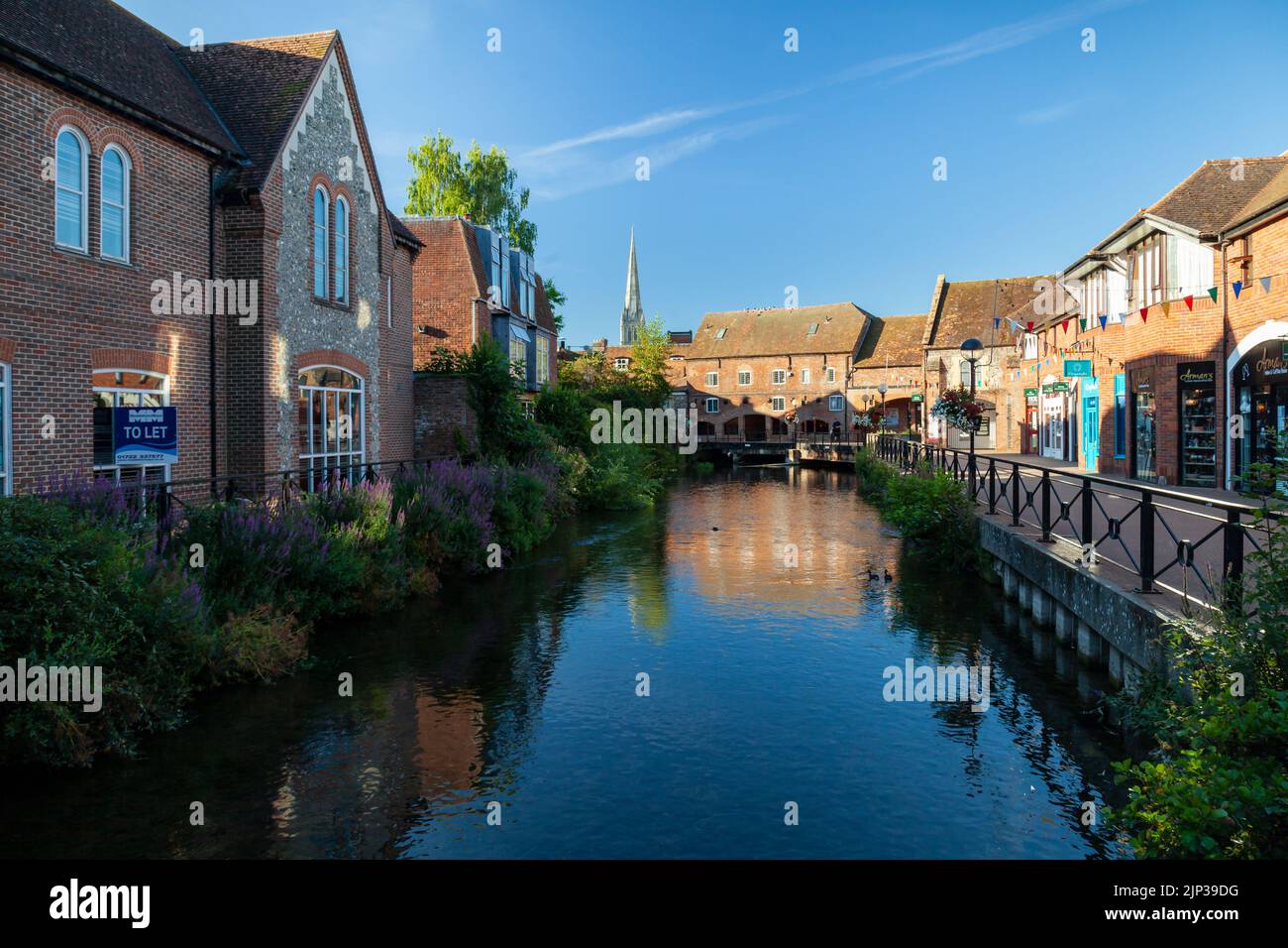 Summer morning at the Maltings in Salisbury, Wiltshire, England. Stock Photo