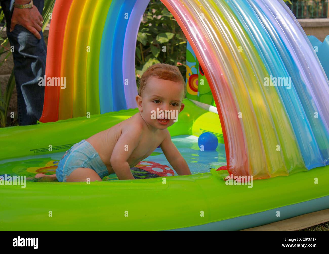 one-year-old-child-having-a-good-time-in-the-pool-stock-photo-alamy