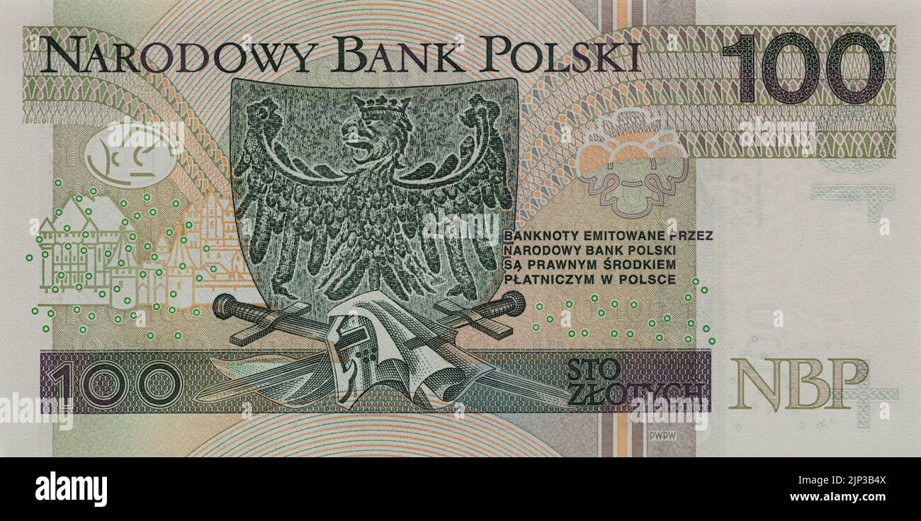 reverse-of-100-polish-zloty-banknote-for-design-purpose-stock-photo-alamy