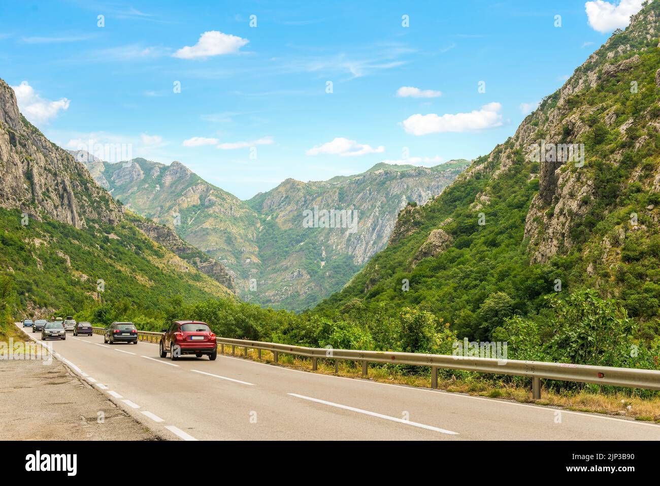car, road, montenegro, cars, roads, street, streets, montenegros Stock