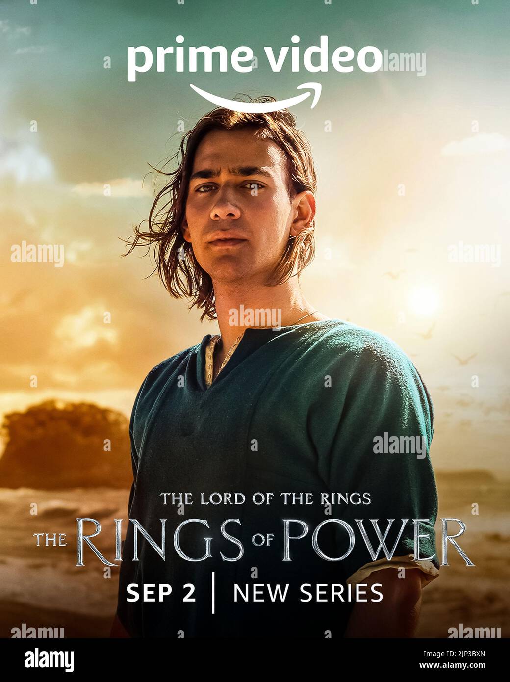 UK. A poster for (C) Studios new series : The Lord of the Rings: The  Rings of Power (2022) . Plot: Epic drama set thousands of years before the  events of J.R.R.