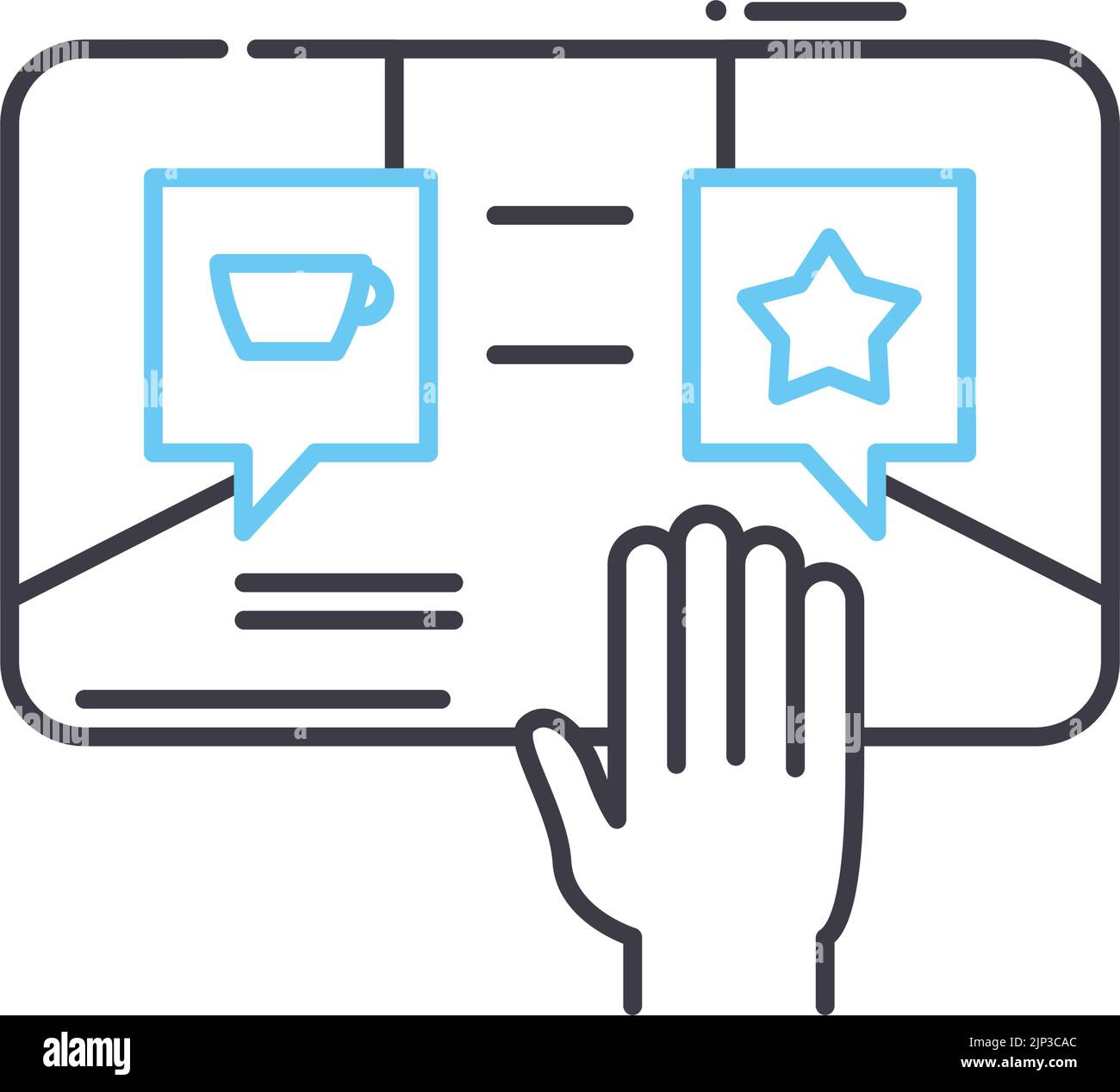 augmented reality line icon, outline symbol, vector illustration ...