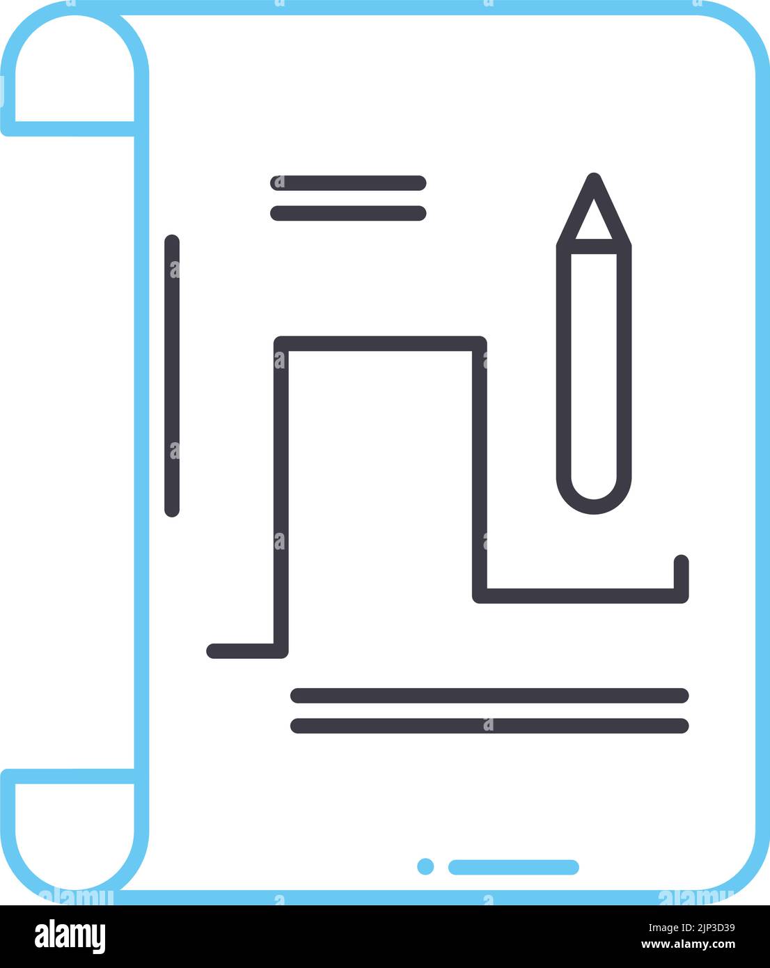 blueprint line icon, outline symbol, vector illustration, concept sign