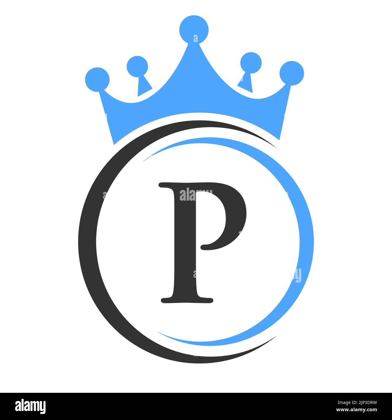 Premium Vector  Letter p crown logo crown logo on letter p