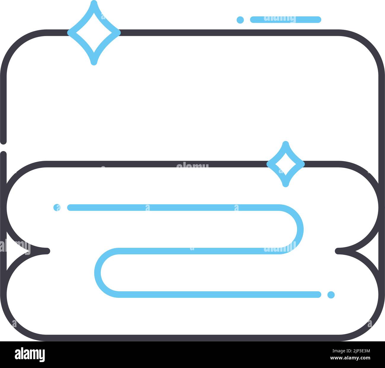 bath towel line icon, outline symbol, vector illustration, concept sign ...