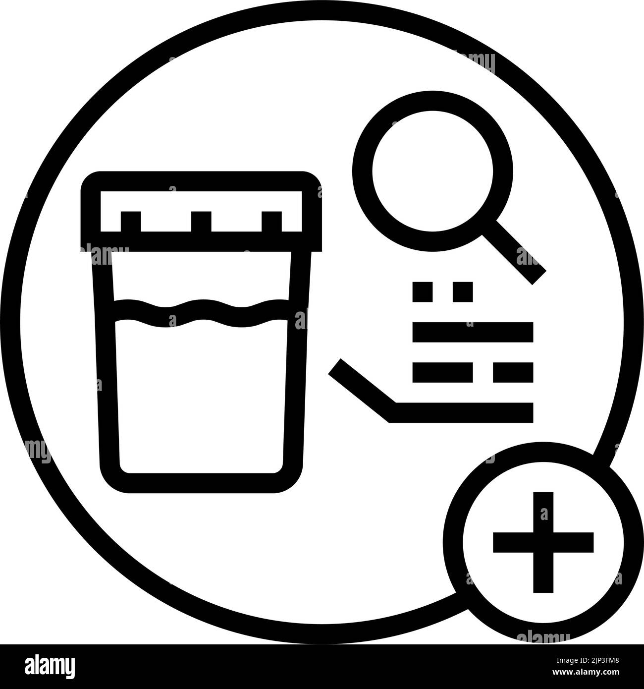 urine analysis health check line icon vector illustration Stock Vector ...
