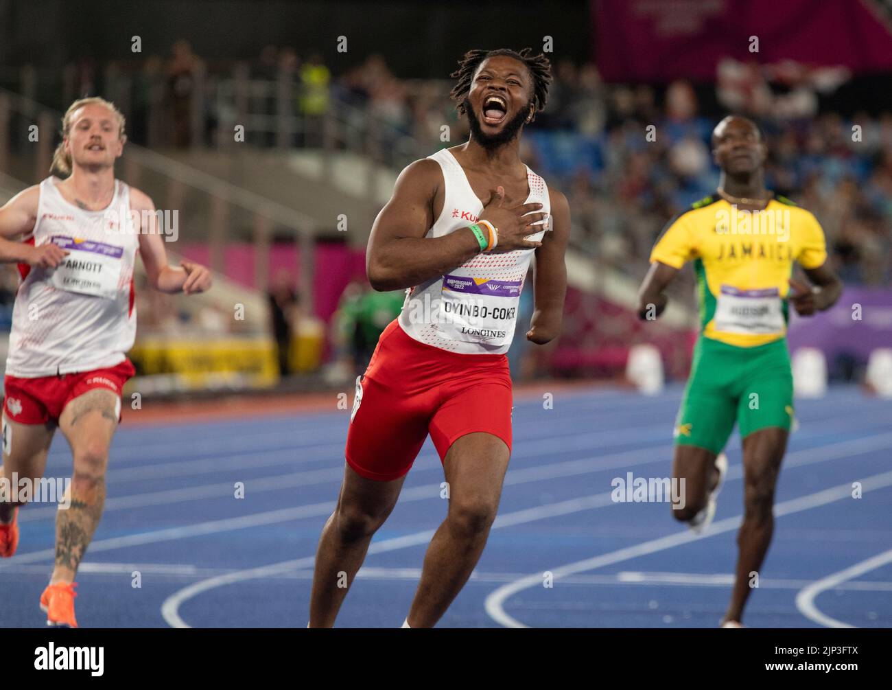 Temitayo OyinboCoker of England competing in the men's T45/47 100m