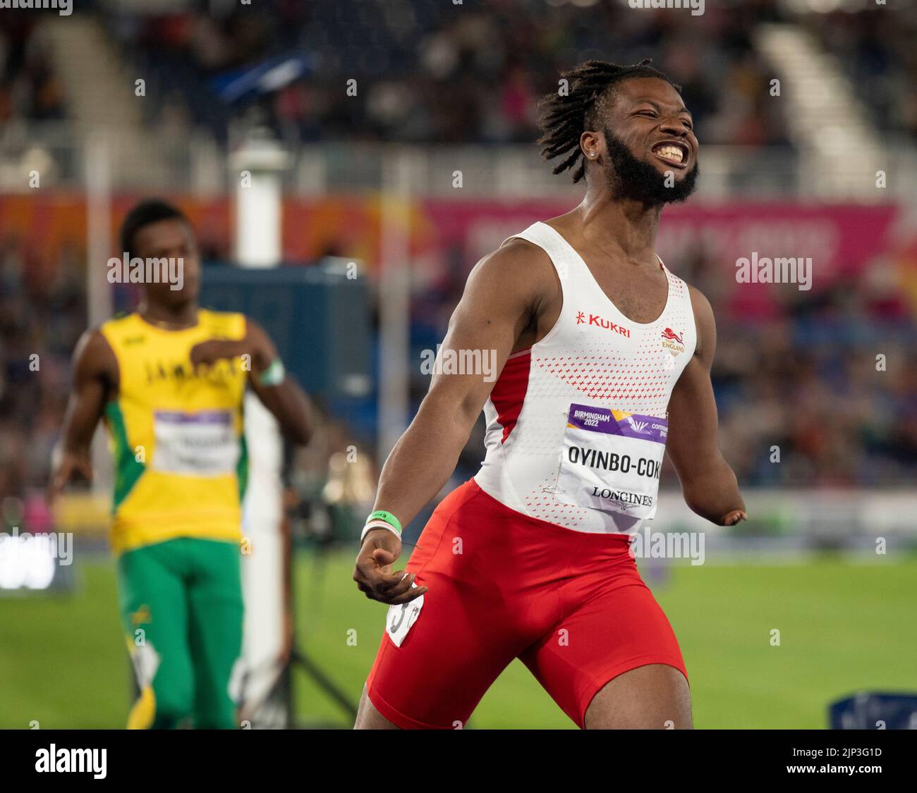 Temitayo OyinboCoker of England competing in the men's T45/47 100m