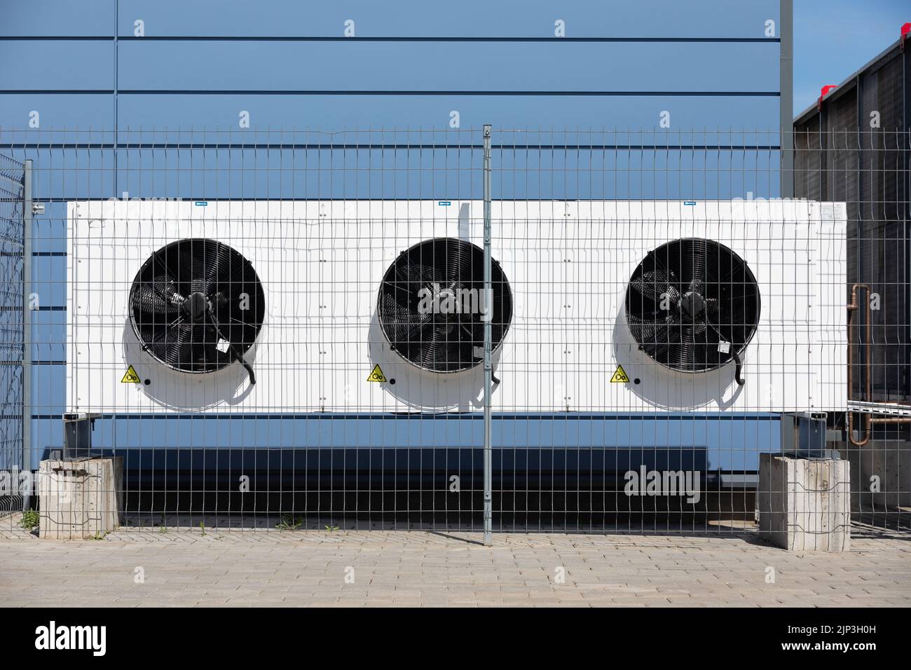 industrial air conditioner units outside the building Stock Photo Alamy
