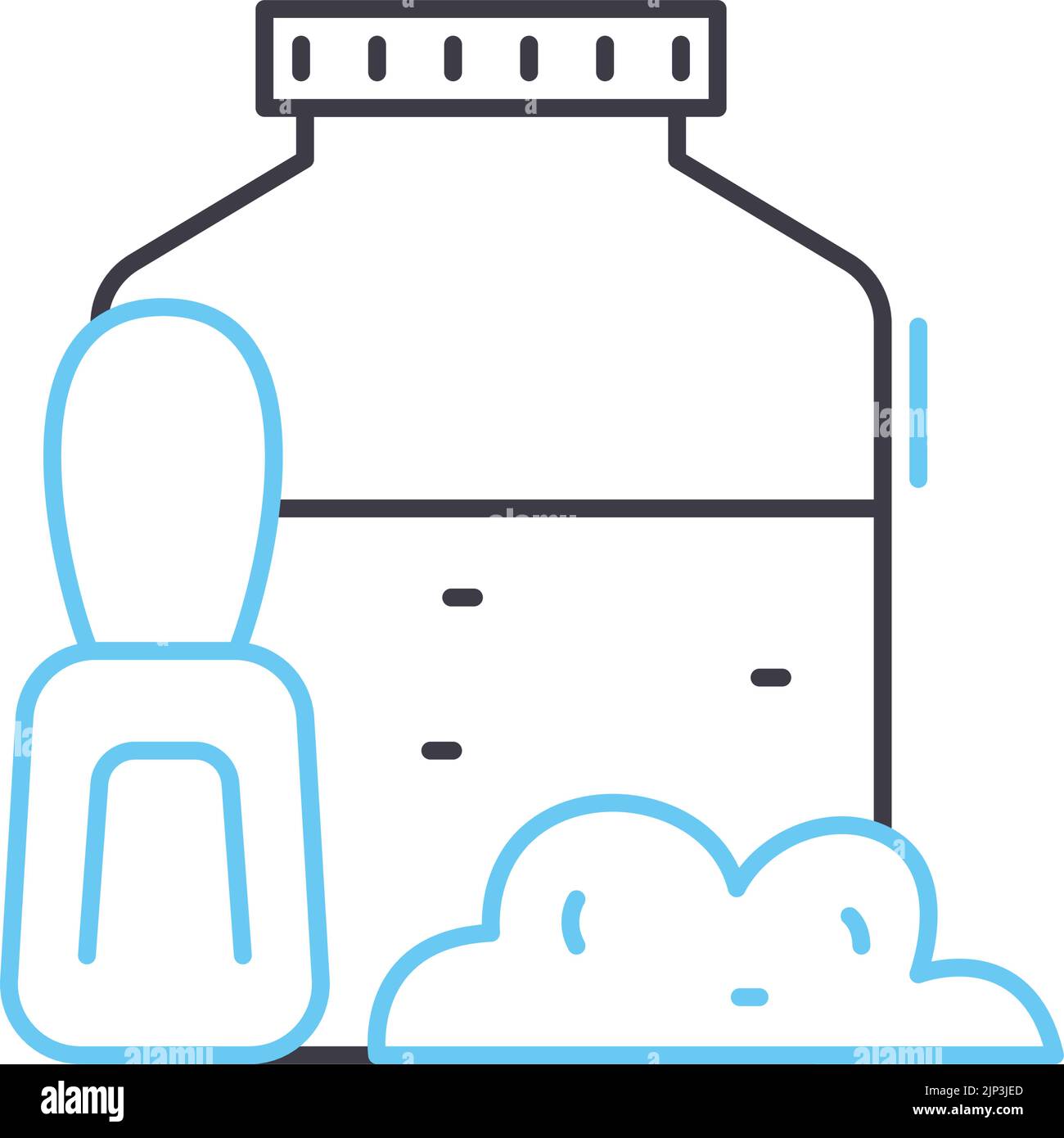 body scrub line icon, outline symbol, vector illustration, concept sign