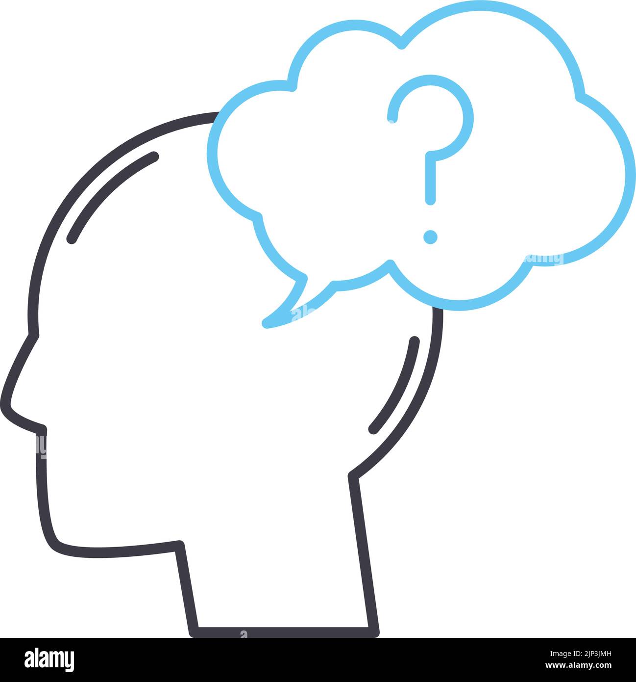 ask line icon, outline symbol, vector illustration, concept sign Stock ...