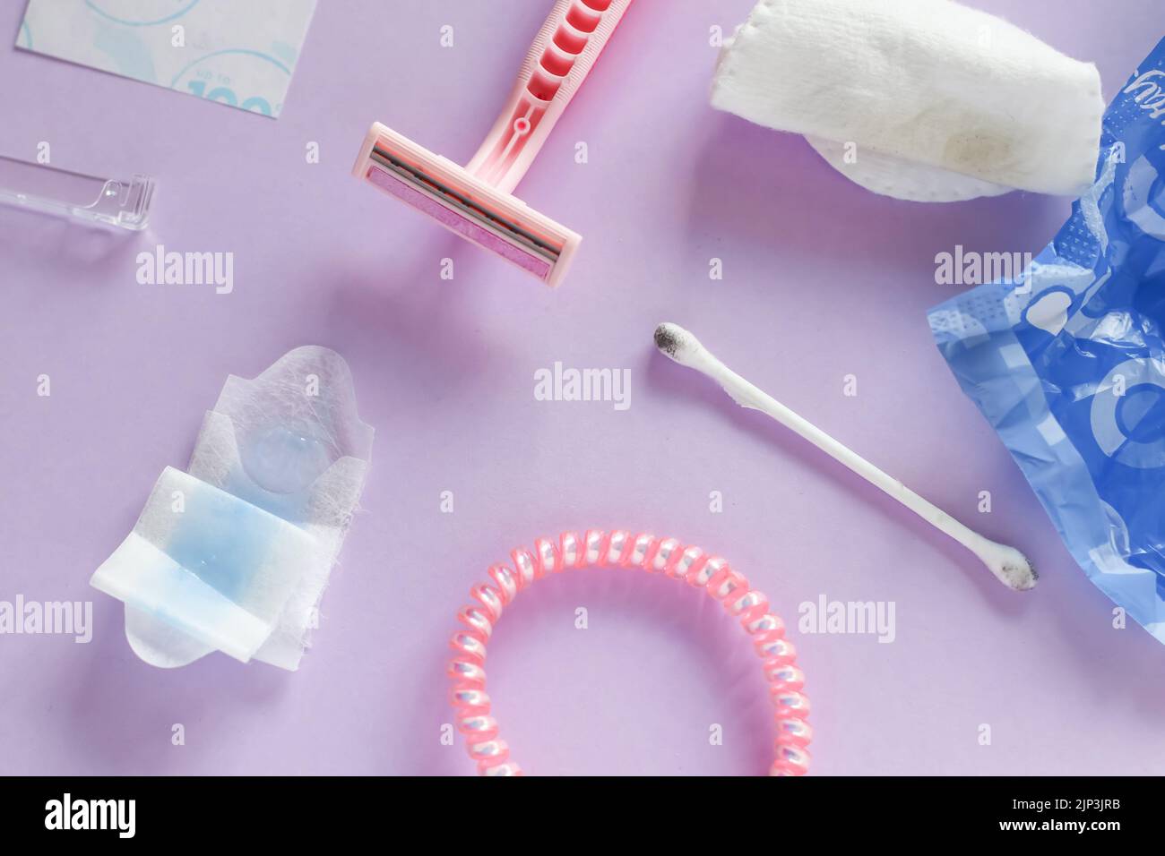 Plastic waste of female hygiene products Stock Photo Alamy