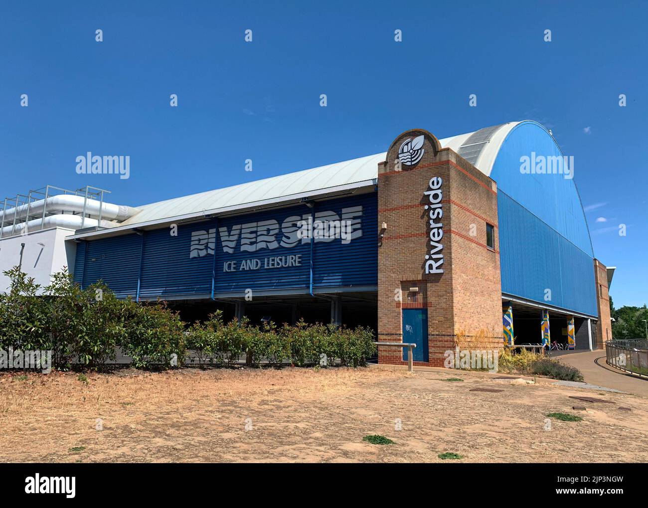 The ice rink and leisure centre building at Riverside, Chelmsford, Essex, UK. Stock Photo