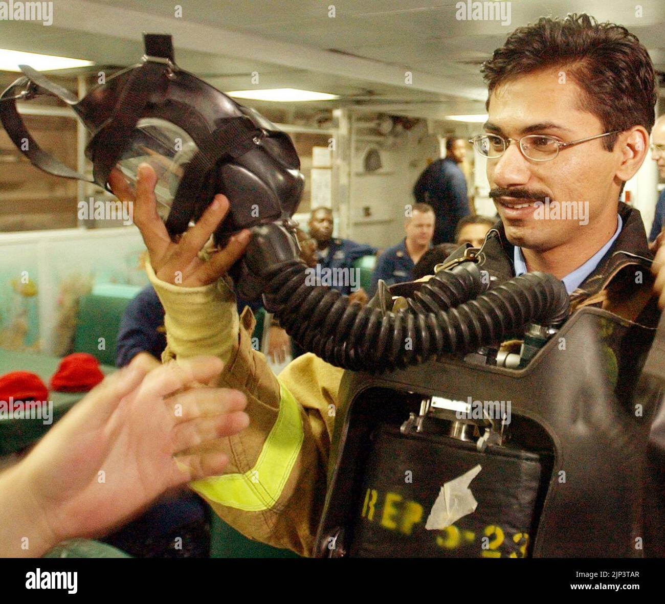 The firefighting gear of Pakistani Lieutenant from the Pakistani ship ...