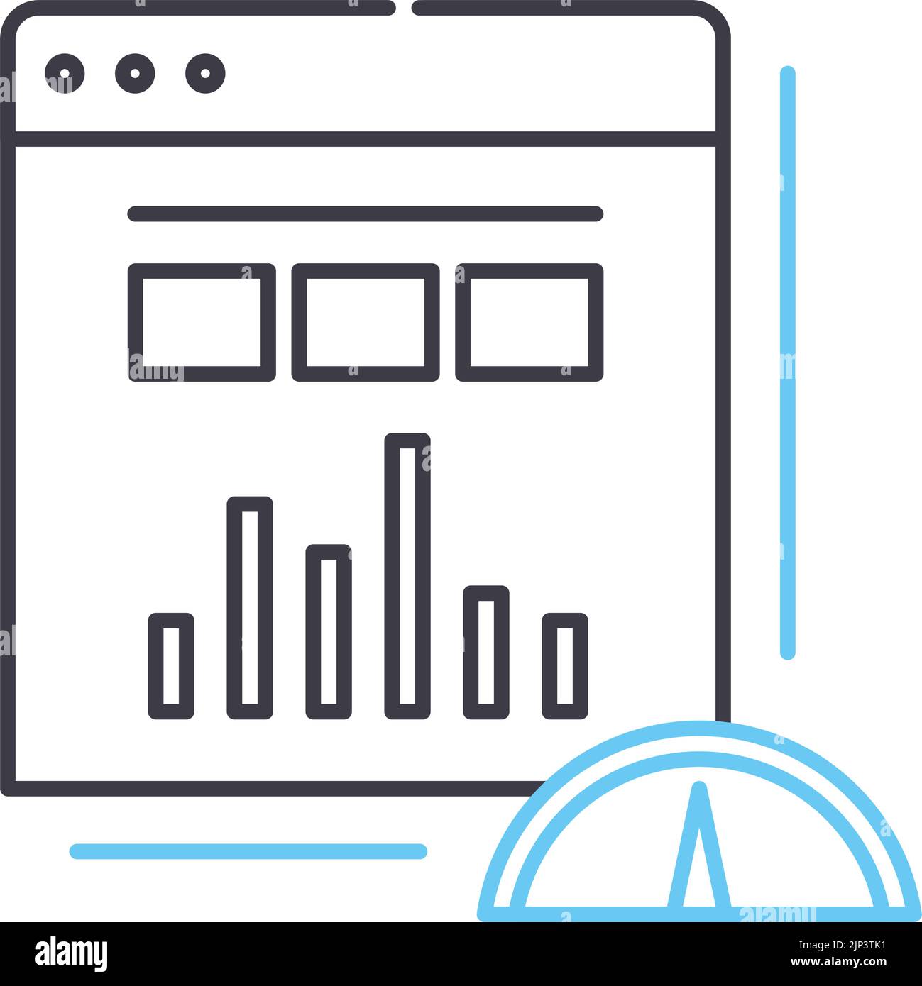 admin panel line icon, outline symbol, vector illustration, concept sign Stock Vector