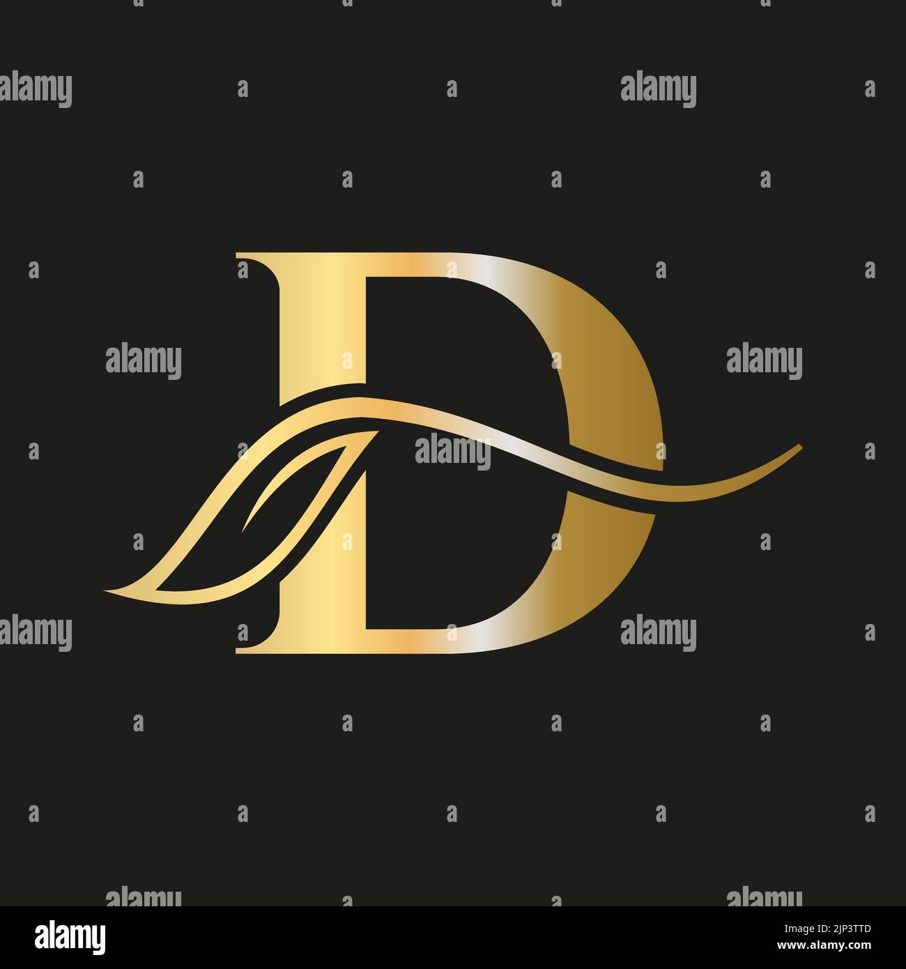 Letter D Beauty Flower Luxury Logo with Creative Concept Elegant ...