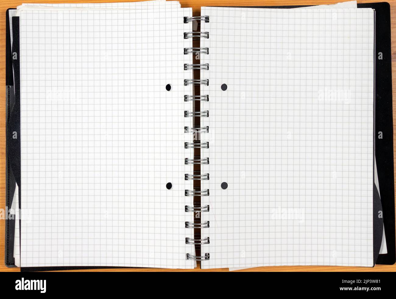 Open Spiral Notebook With Empty Blank Paper Pages Stock Photo Alamy Open spiral notebook with empty blank paper pages stock photo alamy